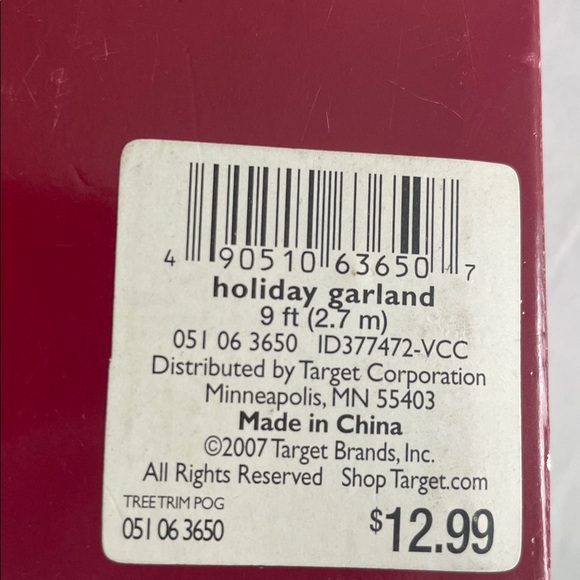 Target 9’ Holiday Garland with Red acrylic berries and green frosted leaves - Picture 2 of 5